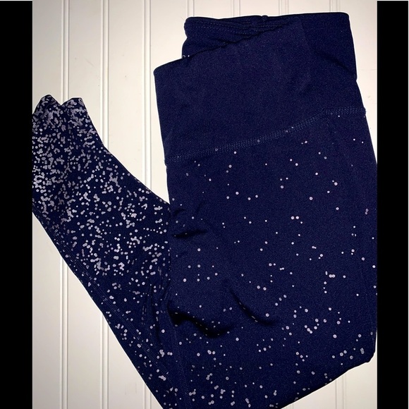 Kimberly Pants - Kimberly blue speckled cropped leggings size medium